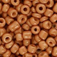 Seed beads 6/0 (4mm) Glazed ginger brown